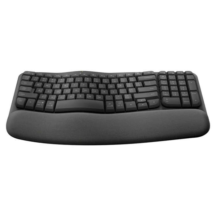 Logitech WAVE KEYS Wireless Ergonomic Keyboard(Black)