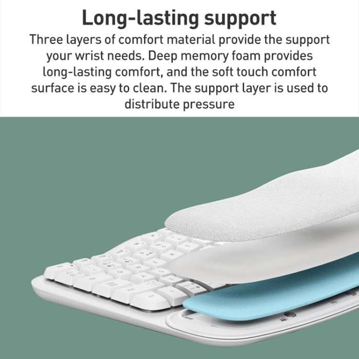 Logitech WAVE KEYS Wireless Ergonomic Keyboard(White)