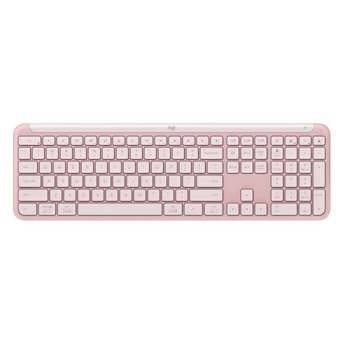 Logitech K950 Slim Silent Wireless Bluetooth Keyboard(Pink)