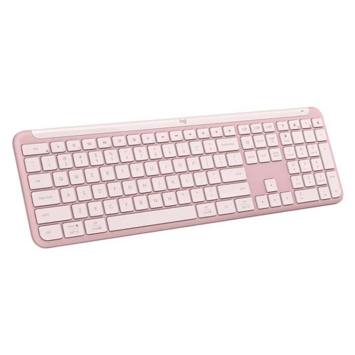 Logitech K950 Slim Silent Wireless Bluetooth Keyboard(Pink)