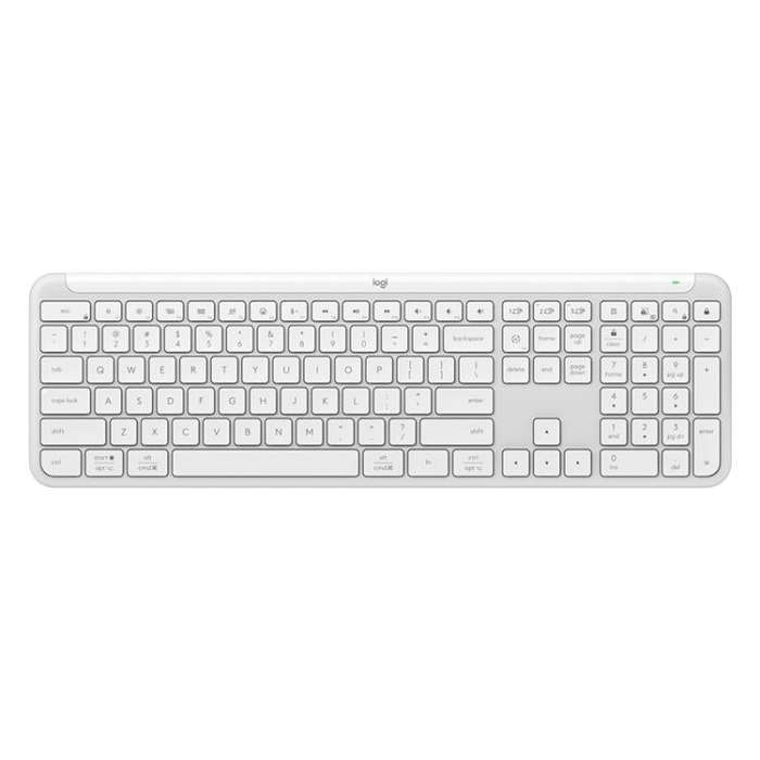 Logitech K950 Slim Silent Wireless Bluetooth Keyboard(White)