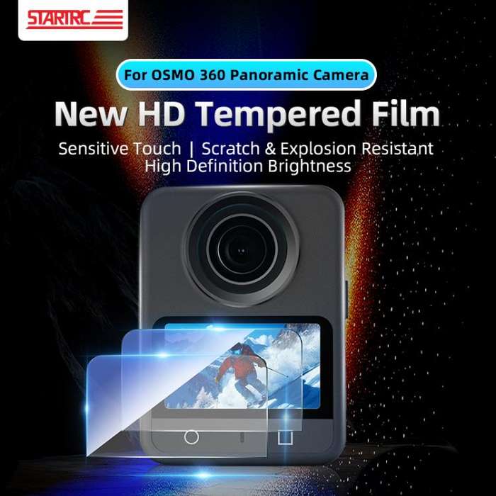 For DJI Osmo 360 STARTRC 2pcs HD Screen Tempered Glass Films(Transparent)
