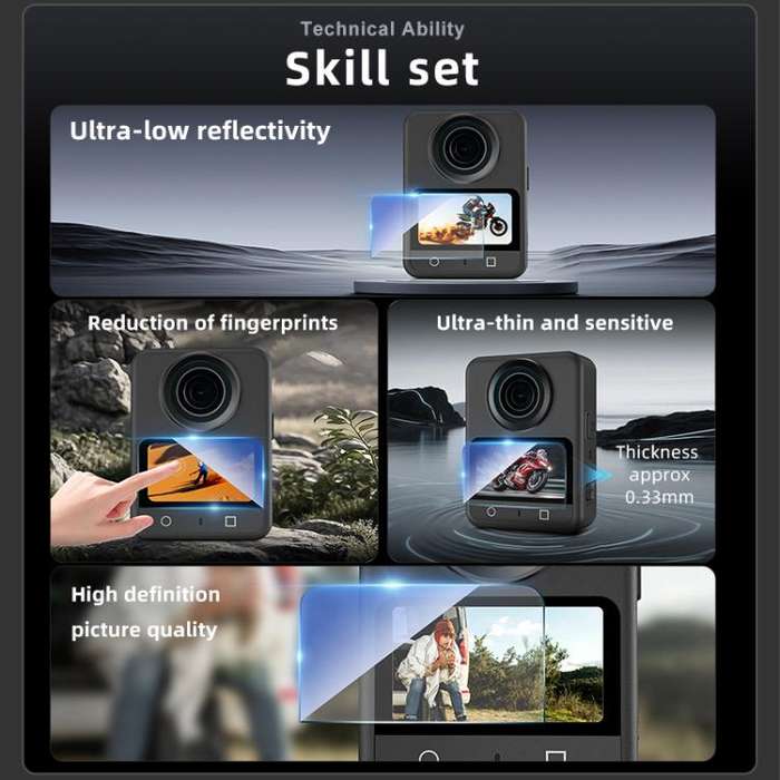 For DJI Osmo 360 STARTRC 2pcs HD Screen Tempered Glass Films(Transparent)
