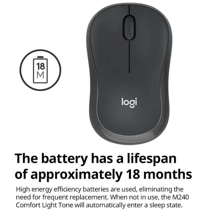 Logitech M240 1000dpi Silent Wireless Bluetooth Mouse(Pink)