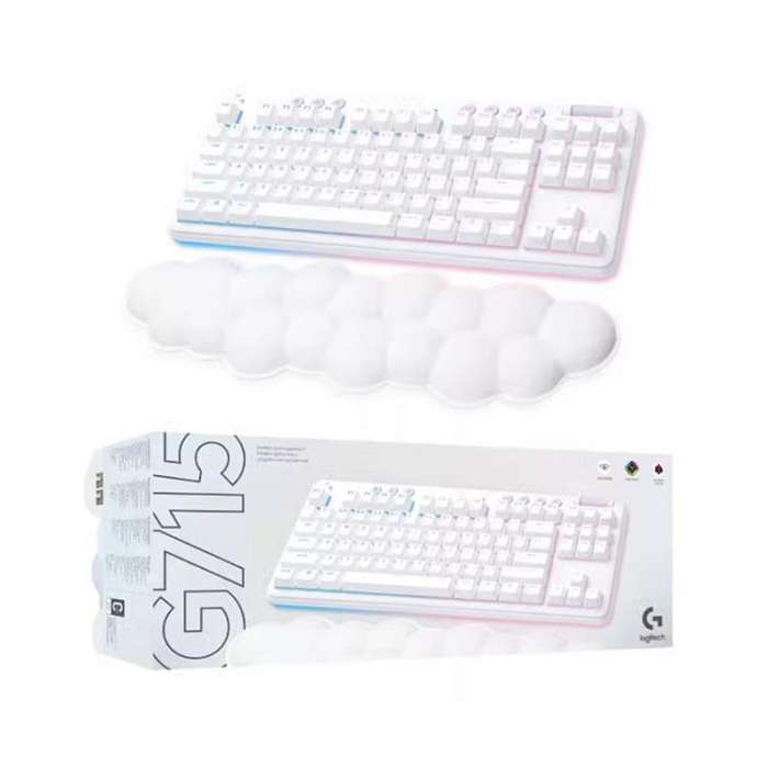 Logitech G715 Dual-Mode 87-Key RGB Wireless Bluetooth Mechanical Keyboard, Tea Shaft(White)