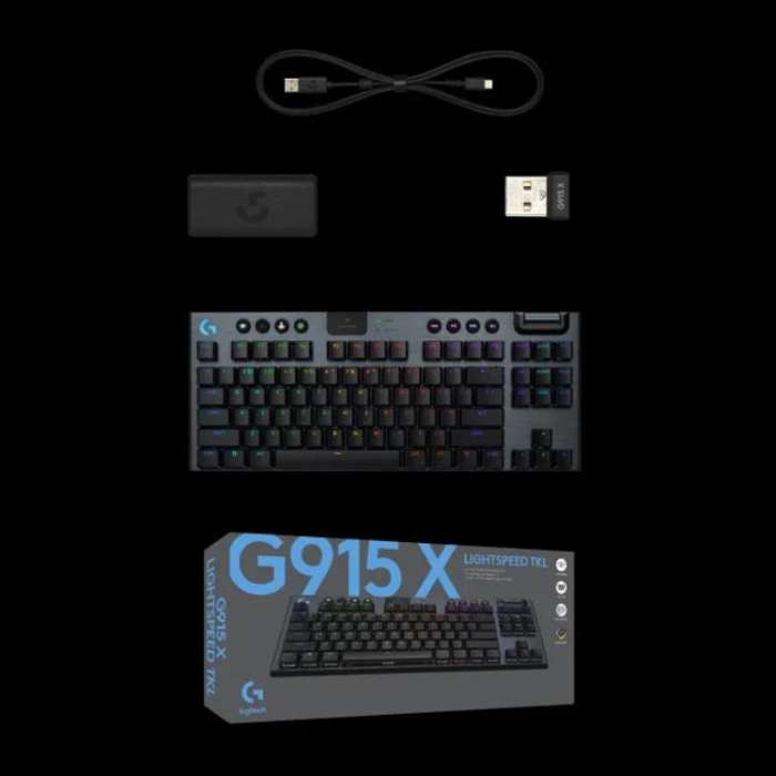 Logitech G915 X LIGHTSPEED TKL Low Profile Gaming Keyboard(White Tactile)