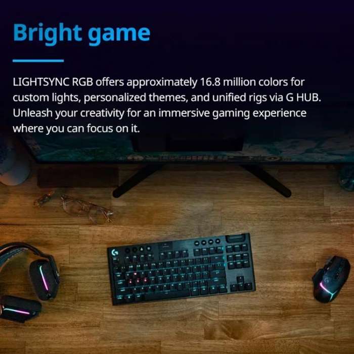 Logitech G915 X LIGHTSPEED TKL Low Profile Gaming Keyboard(White Tactile)