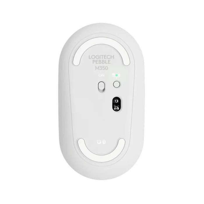 Logitech PEBBLE M350 1000DPI Ultra-Thin Dual-Mode Wireless Bluetooth Mouse(White)