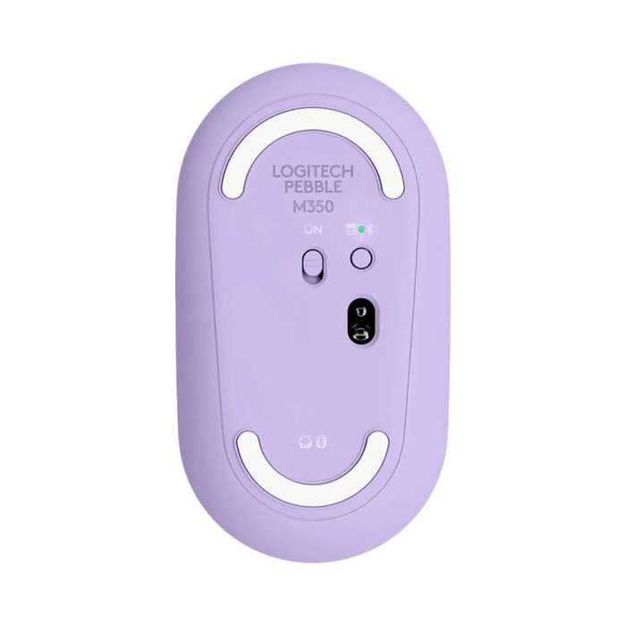Logitech PEBBLE M350 1000DPI Ultra-Thin Dual-Mode Wireless Bluetooth Mouse(Purple)