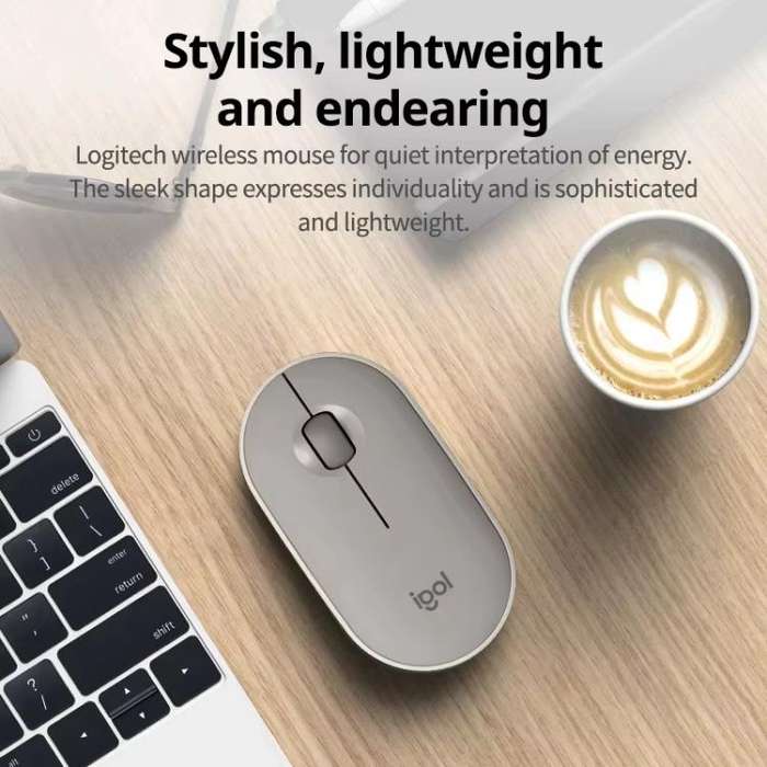 Logitech PEBBLE M350 1000DPI Ultra-Thin Dual-Mode Wireless Bluetooth Mouse(Grey)