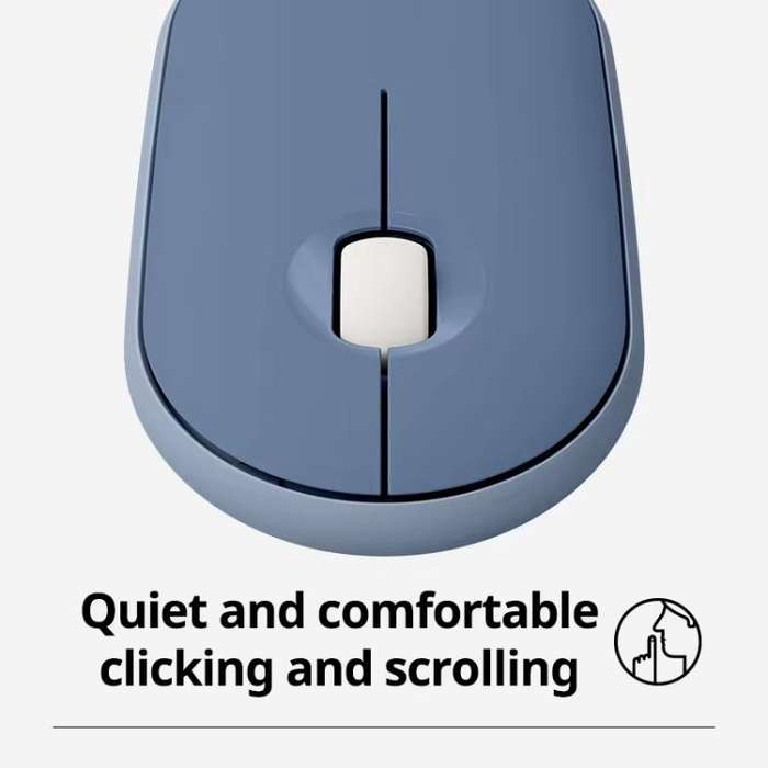 Logitech PEBBLE M350 1000DPI Ultra-Thin Dual-Mode Wireless Bluetooth Mouse(Purple)