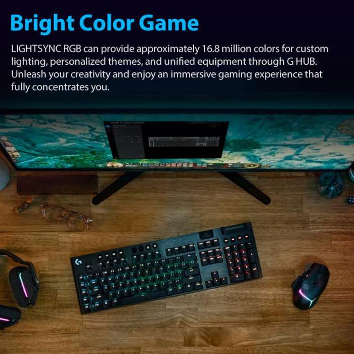 Logitech G915 X LIGHTSPEED Wireless Low Profile Gaming Keyboard(White Tactile)