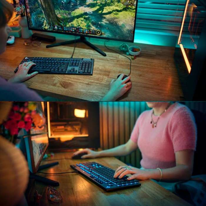 Logitech G915 X Wired Low Profile Gaming Keyboard(Black Tactile)