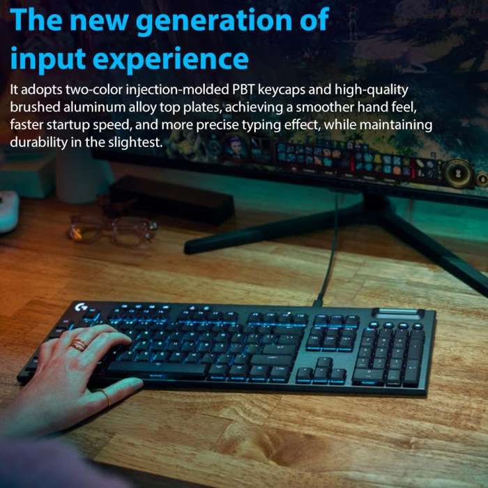 Logitech G915 X Wired Low Profile Gaming Keyboard(Black Tactile)