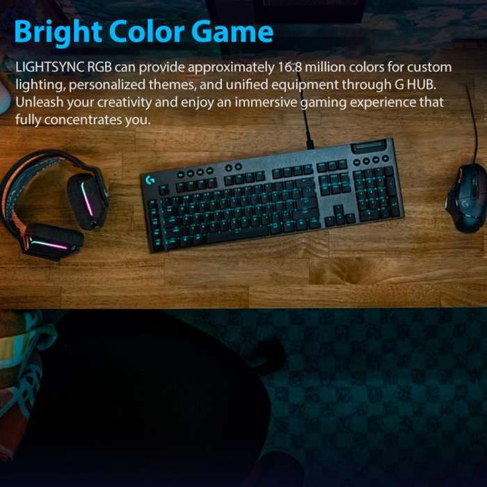 Logitech G915 X Wired Low Profile Gaming Keyboard(Black Tactile)