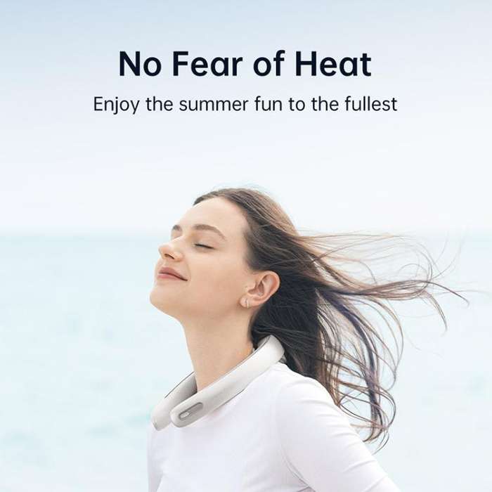 JisuLife FA45 100-speed Dual Turbo Portable Neck Fan Pro1(Pink)