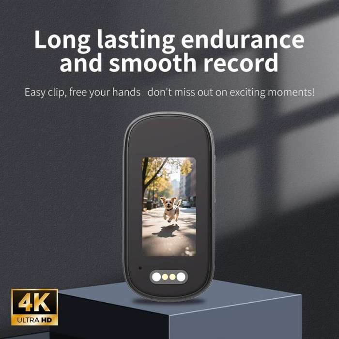 M11 4K Thumb Sports Camera Mini WiFi Camera with Screen, Specification:Standard Version(Black)