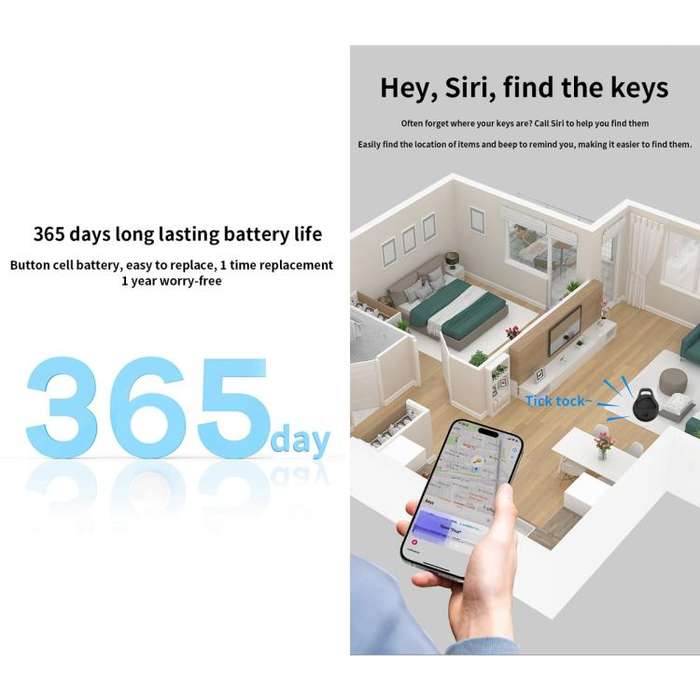 JHX05 iOS Mini GPS Global Smart Location Tracker Anti-lost Device(White)