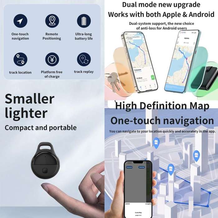 JHX05 iOS & Android Mini GPS Global Smart Location Tracker Anti-lost Device(Orange)