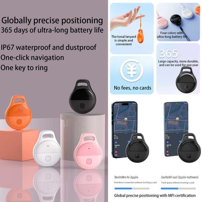 JHX05 iOS & Android Mini GPS Global Smart Location Tracker Anti-lost Device(Orange)