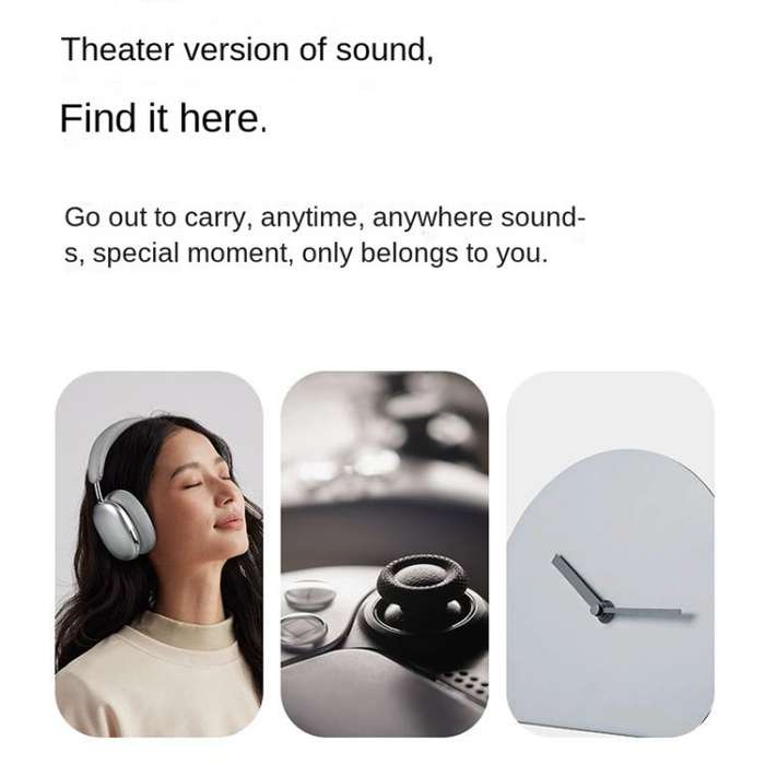 BT069NC BT5.4 Wireless Stereo ANC Headphones(White)