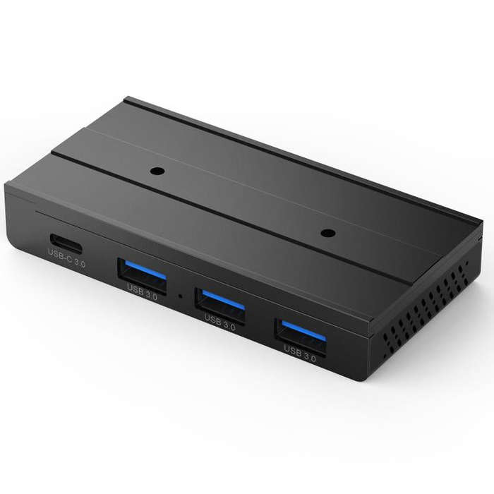 HST-3A1C 4 in 1 USB 3.0 Detachable Magnetic Docking Station(Black)