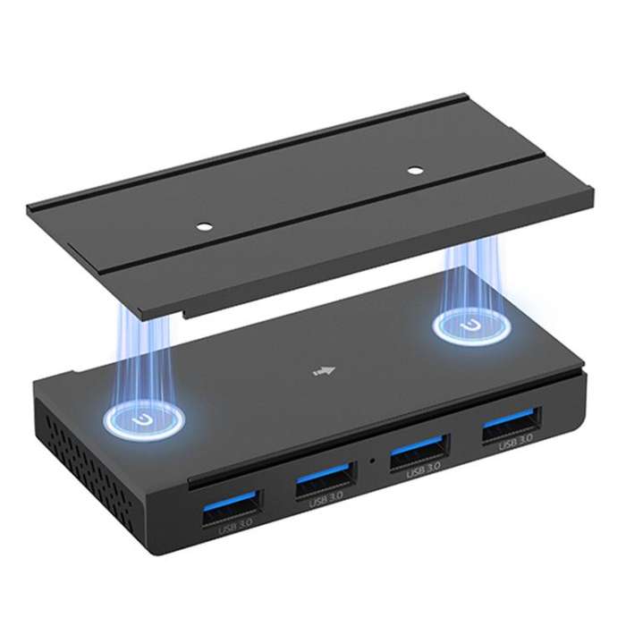 HST-4A-U3 4 in 1 USB 3.0 Detachable Magnetic Docking Station(Black)