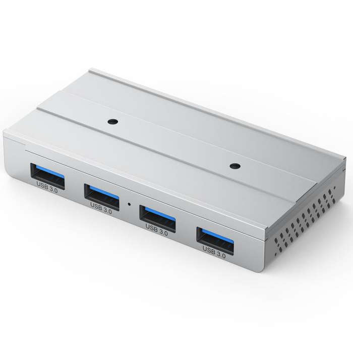 HST-4A-U3 4 in 1 USB 3.0 Detachable Magnetic Docking Station(Silver)