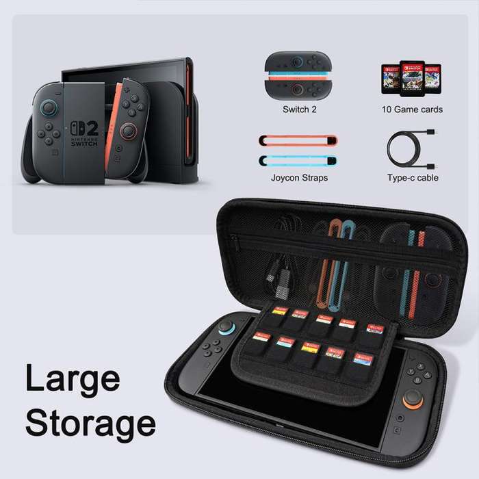 For Nintendo Switch 2 YOOPEO YP116 Game Console EVA Storage Bag(Black)