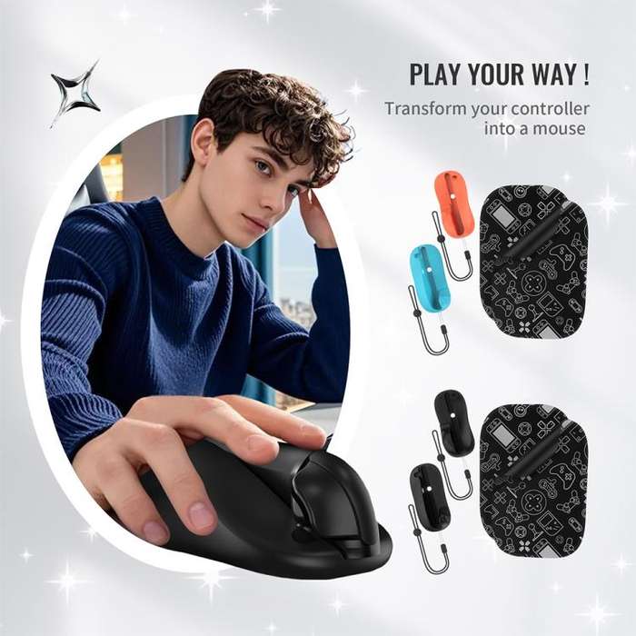 JYS NS2313 For Nintendo Switch 2 Left & Right Controller Mouse + Pad Joy-Con Adapter Stand(Black)