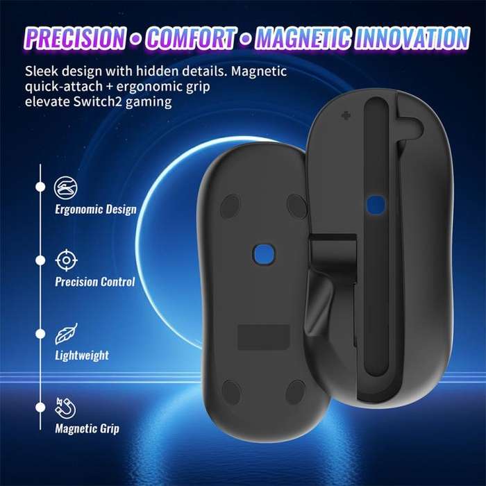 JYS NS2313 For Nintendo Switch 2 Left & Right Controller Mouse + Pad Joy-Con Adapter Stand(Black)