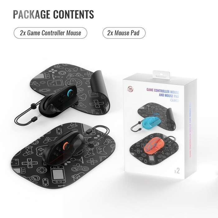 JYS NS2313 For Nintendo Switch 2 Left & Right Controller Mouse + Pad Joy-Con Adapter Stand(Black)