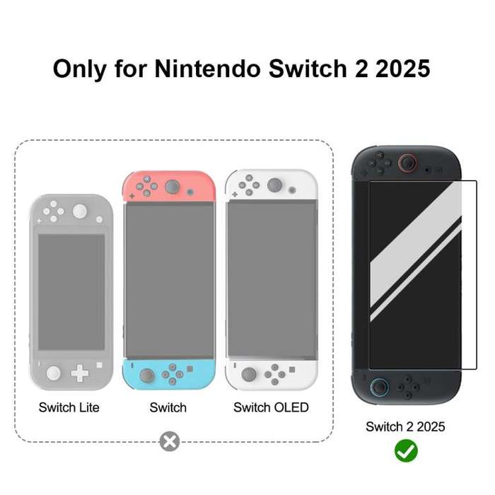 For Nintendo Switch 2 YOOPEO YP115 2pcs Anti-fingerprint HD Tempered Glass Film
