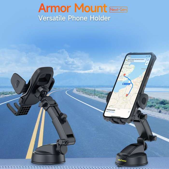 Ulefone UAN16 Armor Mount Car / Desk Phone Holder, Enhanced Model(Black)