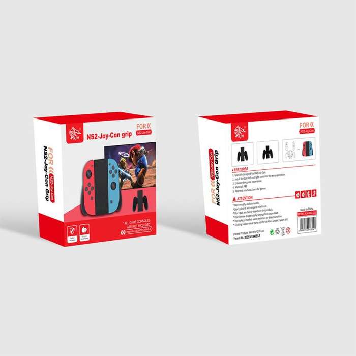 For Nintendo Switch 2 KJH NS2-022 Left & Right Joy-Con Grip Detachable Controller Stand(Black)