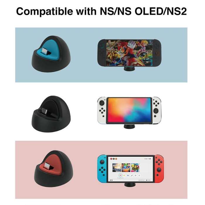 PGTECH GP-376 For Nintendo Switch 2 / 1 / OLDE Game Console Charging Stand(Black Orange)