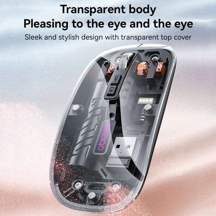 Yesido KB29 Transparent Bluetooth Dual Mode Wireless Mouse(White)