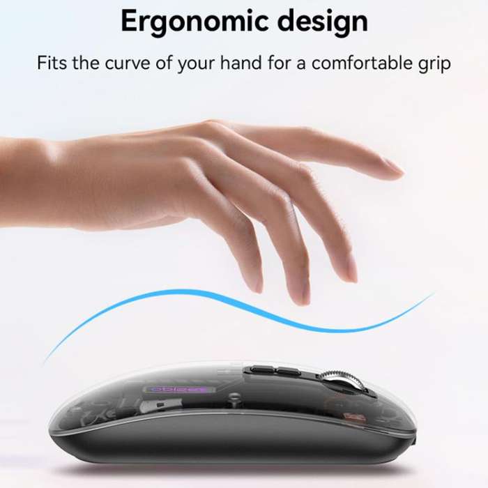 Yesido KB29 Transparent Bluetooth Dual Mode Wireless Mouse(White)