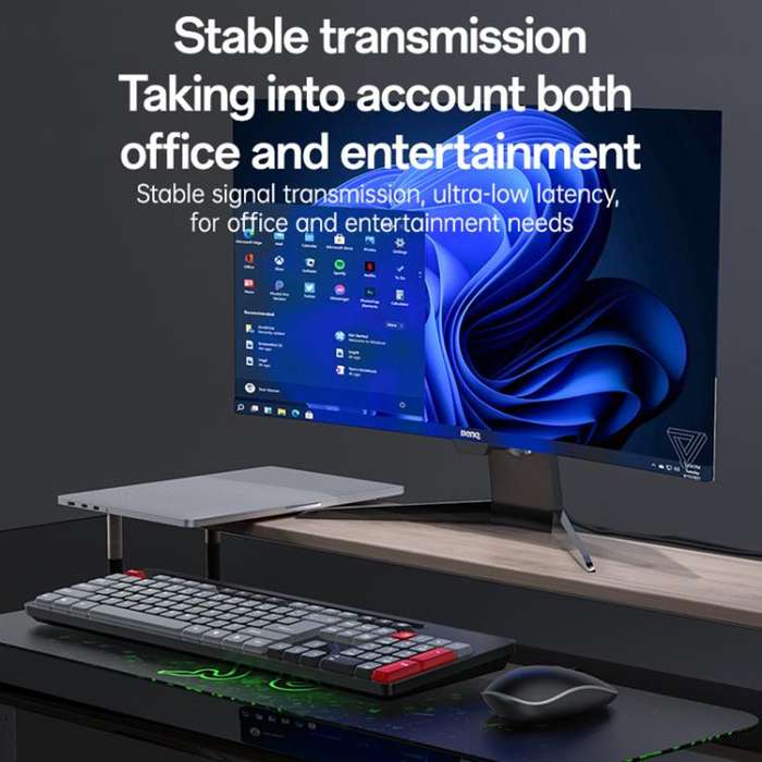 Yesido KB43 2.4G Wireless Keyboard Mouse Set, Version:Arabic Version(Black)