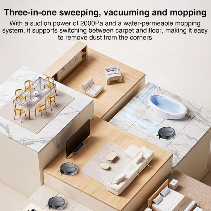 Yesido EC22 Sweeping Mopping Suction 3 in 1 Sweeping Robot(Grey)
