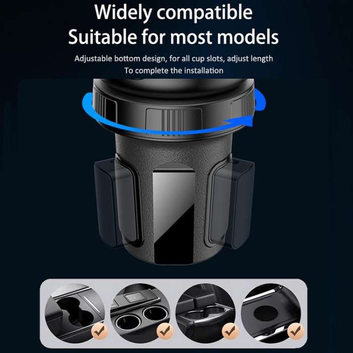 Yesido C180 3 in 1 Car Multi-function Tray Water Cup Holder(Black)