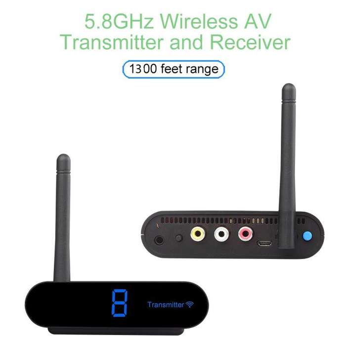Measy AV540 5.8GHz Wireless Audio / Video Transmitter and Receiver with Infrared Return Function,...