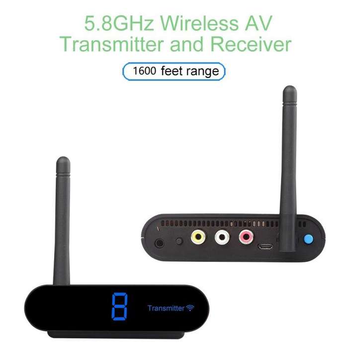 Measy AV550 5.8GHz Wireless Audio / Video Transmitter and Receiver with Infrared Return Function,...