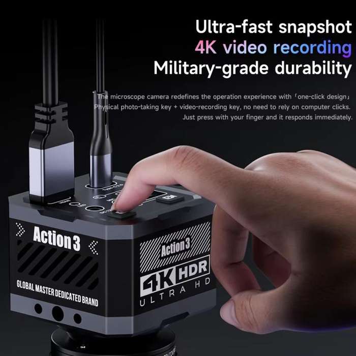 Mechanic Action3 HDMI / USB Thermal Imaging 4K HD Microscope Camera, Plug:EU Plug