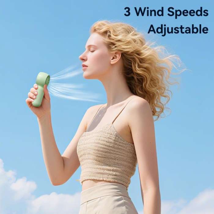 USAMS ZB354 Handheld Mini Pocket Fan(Green)