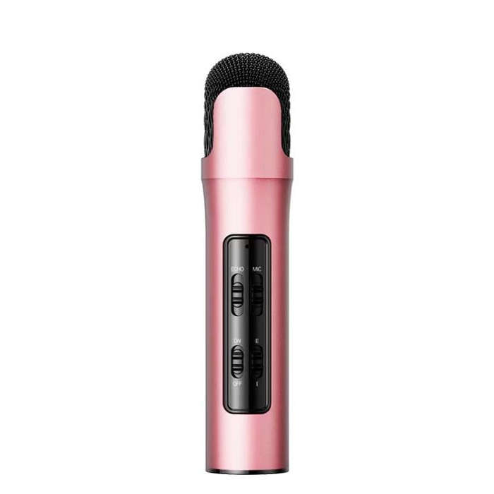 Lebo P1 Karaoke Microphone Audio Home Bluetooth Wireless Microphone(Pink)
