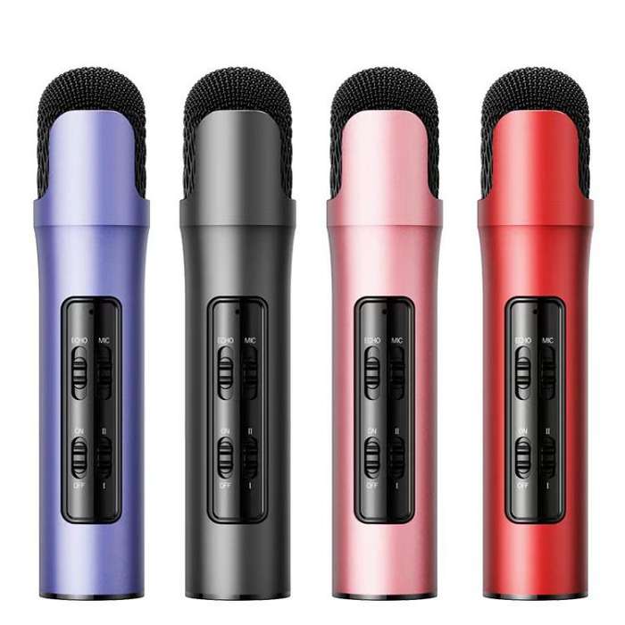 Lebo P1 Karaoke Microphone Audio Home Bluetooth Wireless Microphone(Red)
