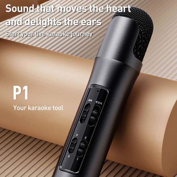 Lebo P1 Karaoke Microphone Audio Home Bluetooth Wireless Microphone(Red)