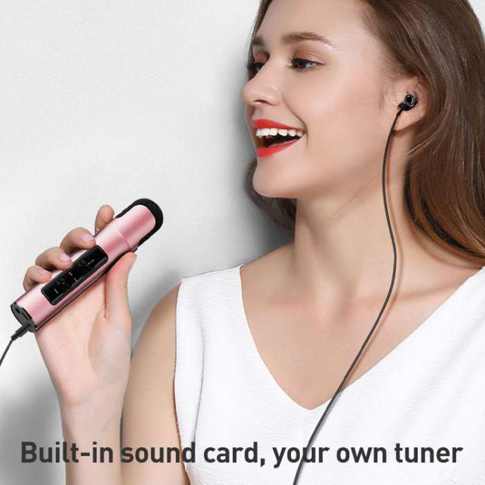 Lebo P1 Karaoke Microphone Audio Home Bluetooth Wireless Microphone(Red)