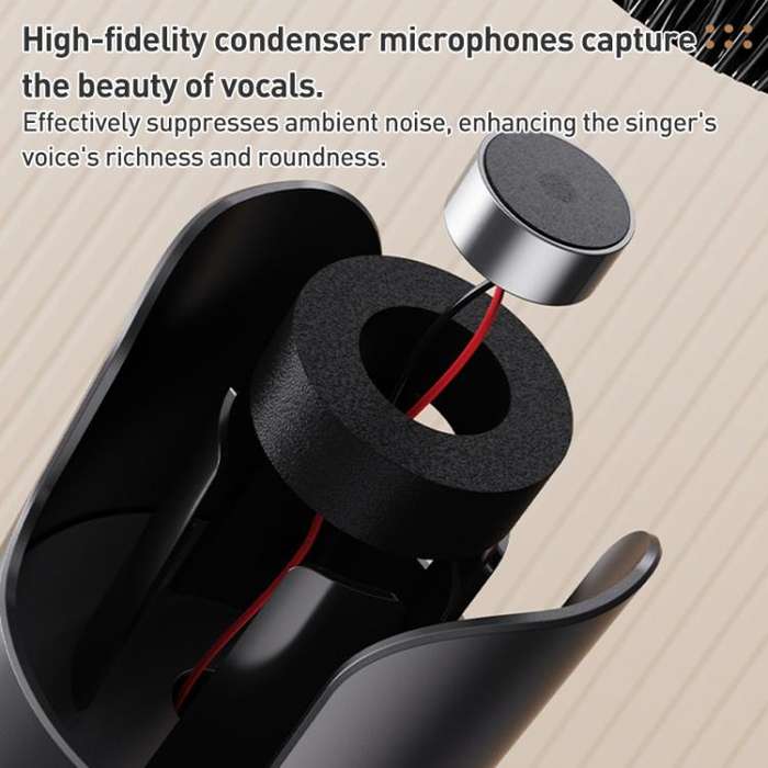 Lebo P1 Karaoke Microphone Audio Home Bluetooth Wireless Microphone(Red)